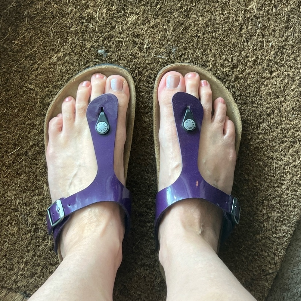 Birkenstock Purple Thong Sandals